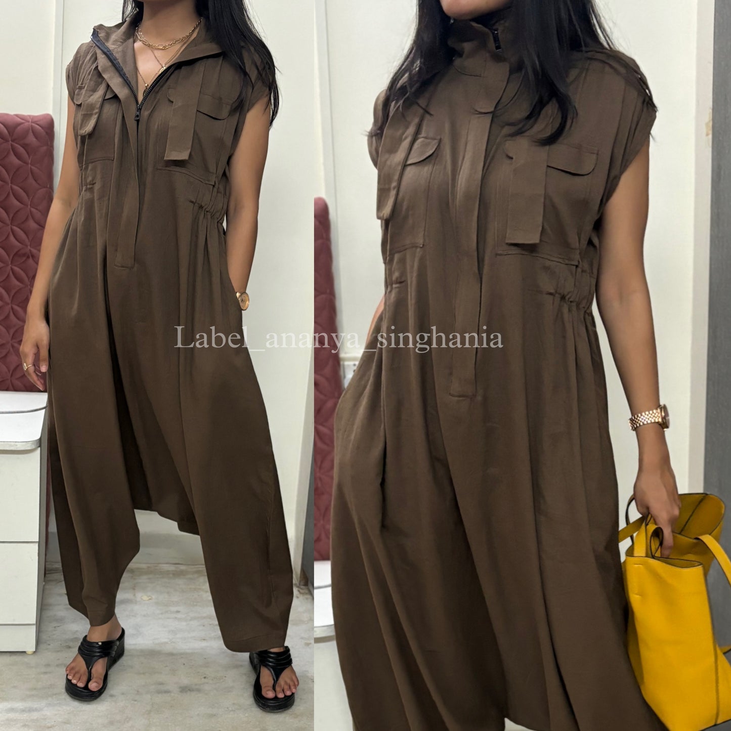 DROP CROTCH JUMPSUIT