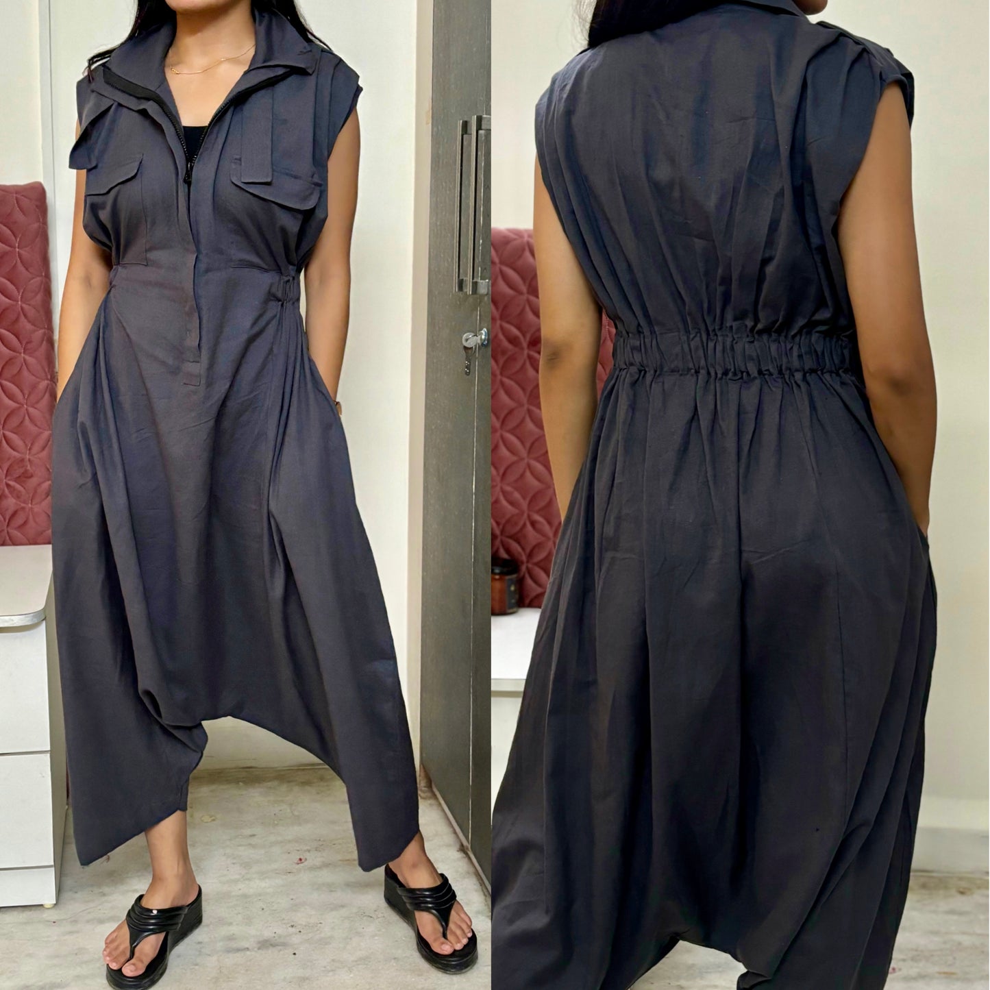DROP CROTCH JUMPSUIT