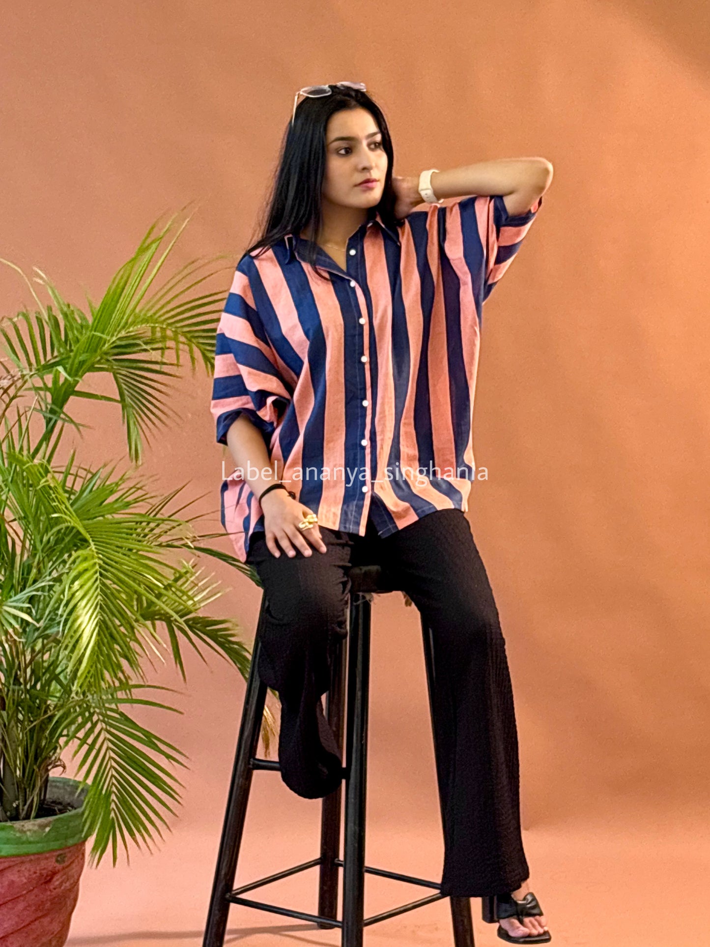 Freesize shirt (Pink and blue)