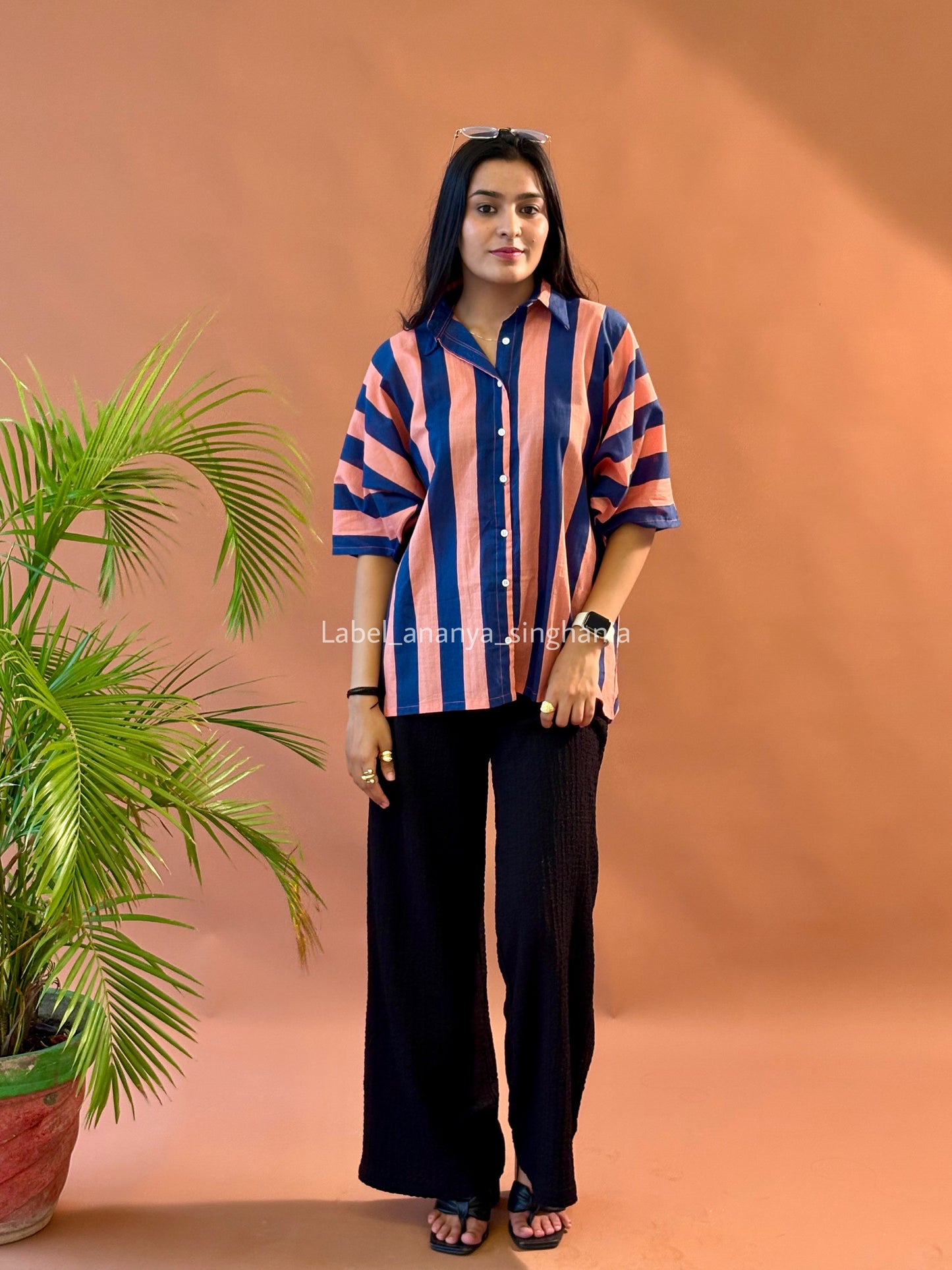 Freesize shirt (Pink and blue)