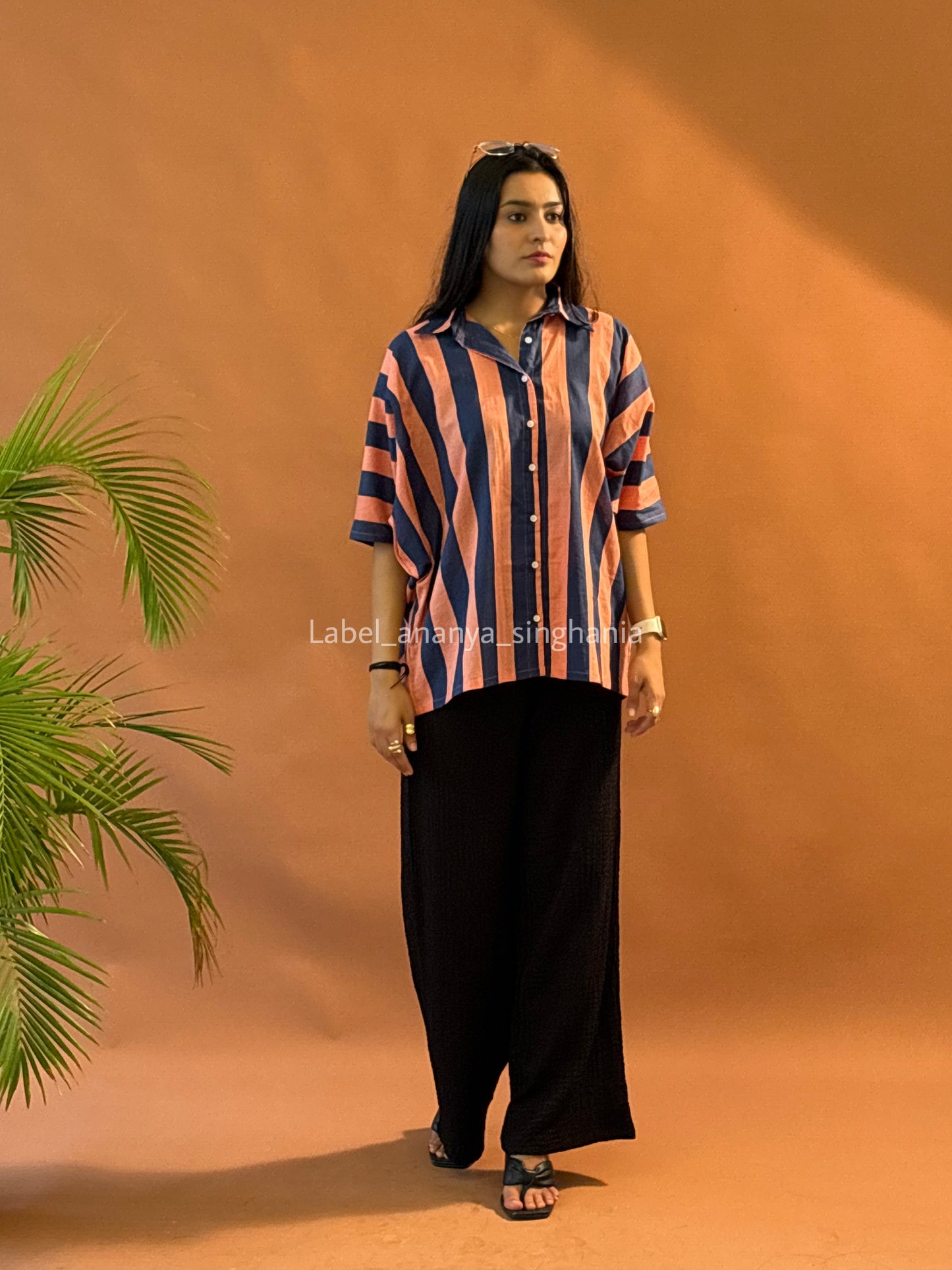Freesize shirt (Pink and blue)