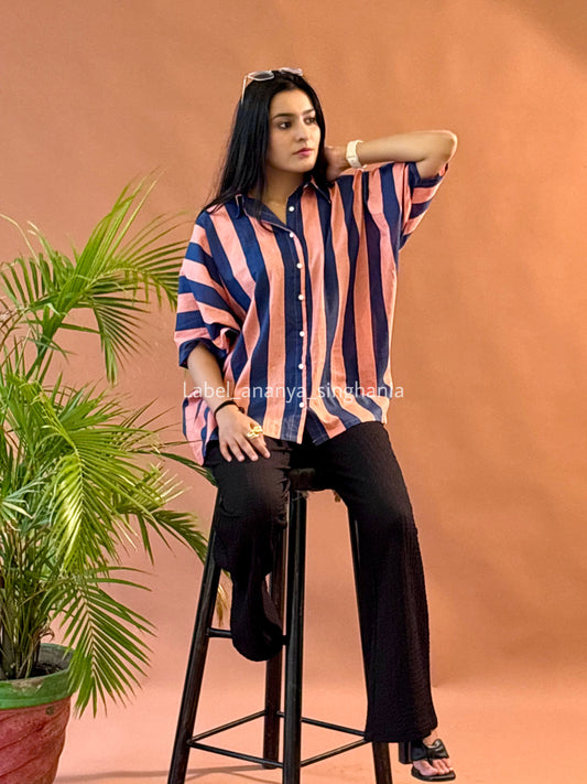 Freesize shirt (Pink and blue)