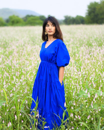 BLUE TIER DRESS